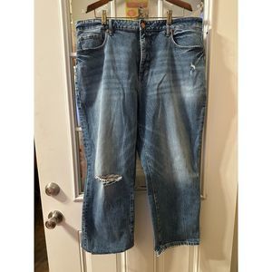 Loft Curvy High Waist Straight Crop Jeans